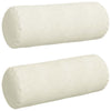 VidaXL traversins 2 pièces crème ø 25 x 70 cm tissu corde