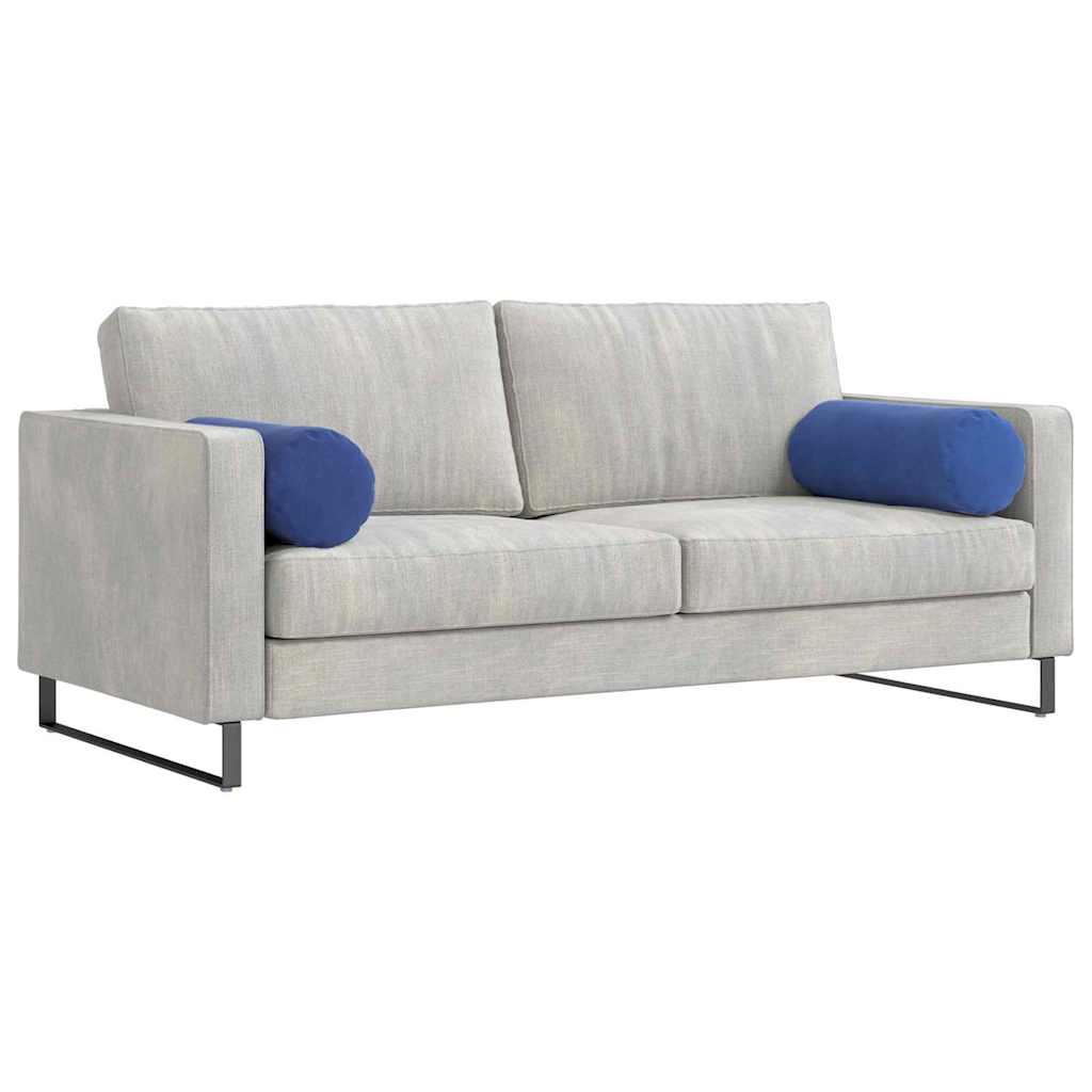 VidaXL traversins 2 pièces bleu police ø 25 x 70 cm tissu corde