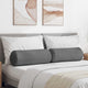 VidaXL traversins 2 pièces gris foncé ø 25 x 70 cm tissu microfibre