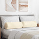 VidaXL traversins 2 pièces crème ø 25 x 70 cm tissu corde