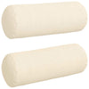 VidaXL traversins 2 pièces crème ø 25 x 70 cm tissu corde