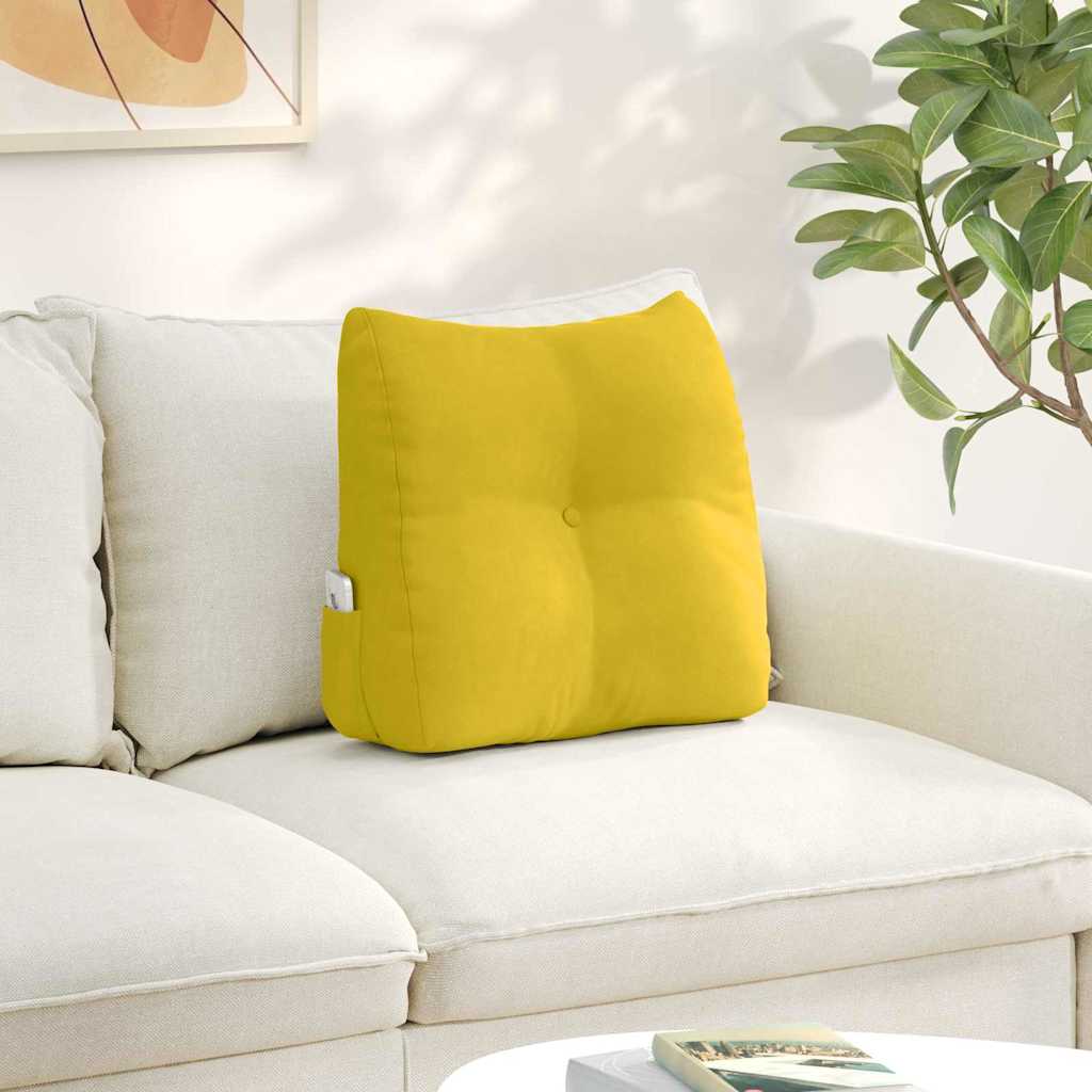 Vidaxx coussin de dossier jaune 45 x 24 x 50 cm velours