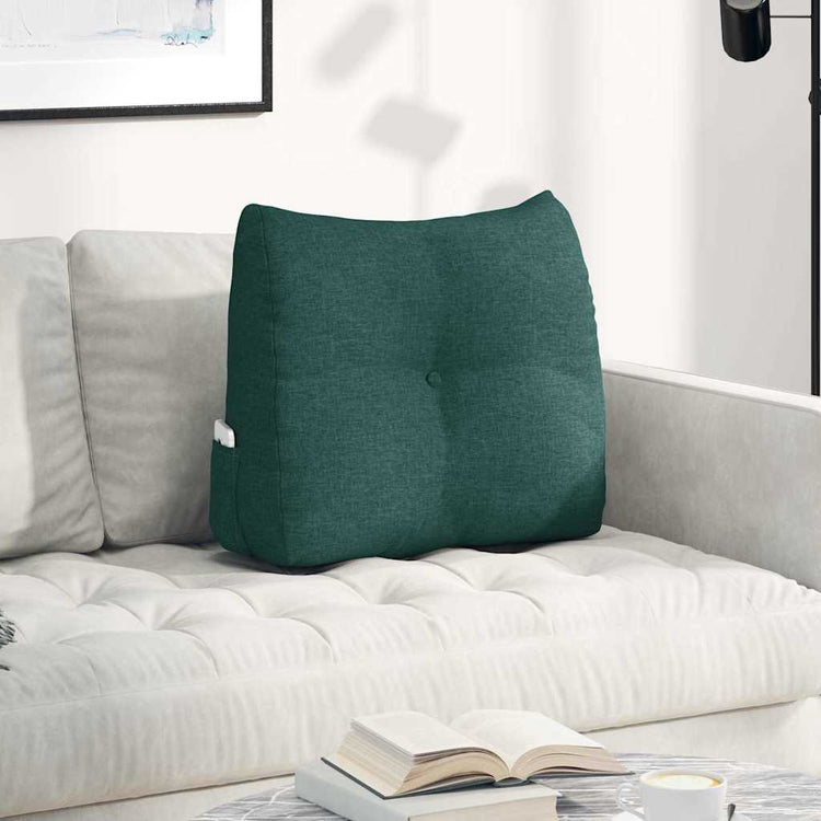 Vidaxx coussin de dossier vert foncé 60 x 24 x 50 cm tissu