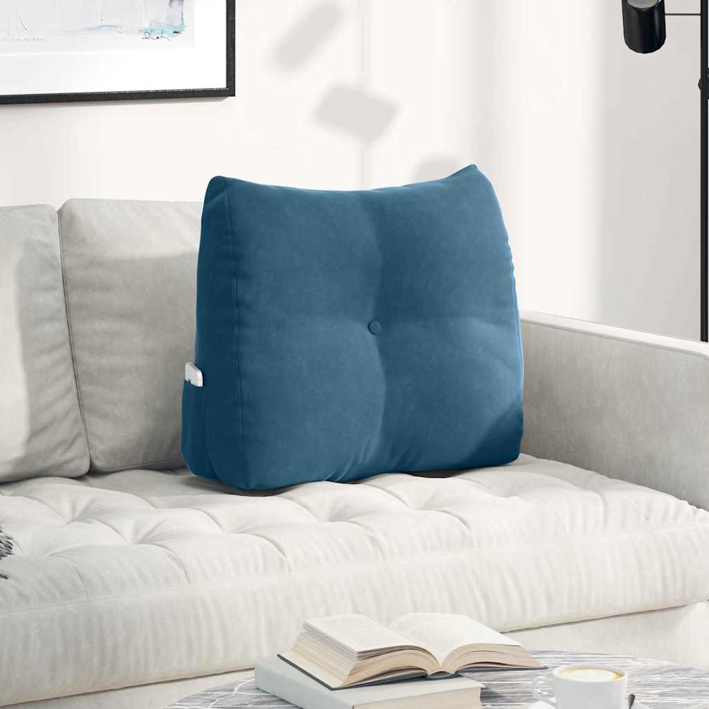 Vidaxx coussin de dossier bleu 60 x 24 x 50 cm velours
