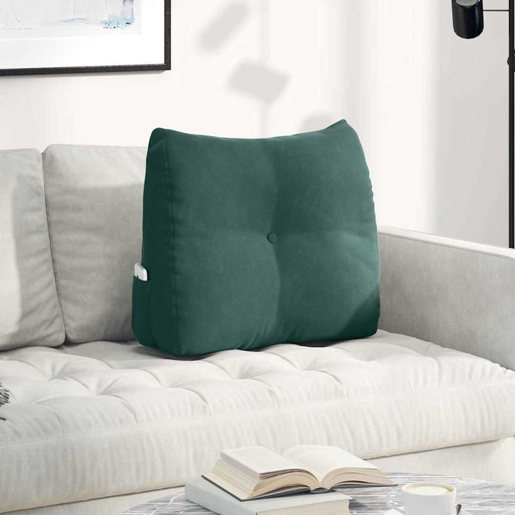 Vidaxx coussin de dossier vert foncé 60 x 24 x 50 cm velours