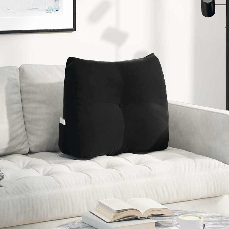 Vidaxx coussin de dossier noir 60 x 24 x 50 cm velours