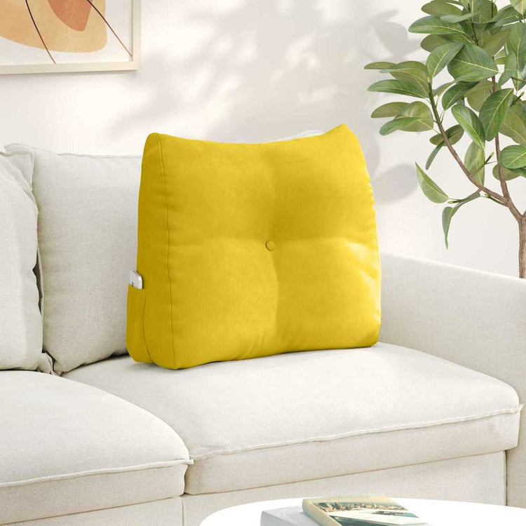 Vidaxx coussin de dossier jaune 60 x 24 x 50 cm velours