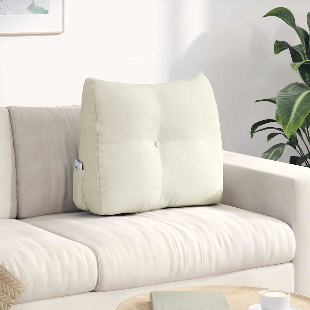 Vidaxx coussin de dossier crème 60 x 24 x 50 cm velours