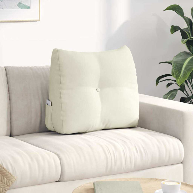 Vidaxx coussin de dossier crème 60 x 24 x 50 cm velours