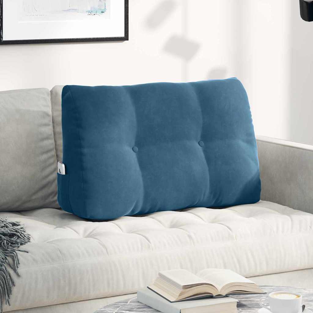 Vidaxx coussin de dossier bleu 80 x 24 x 50 cm velours