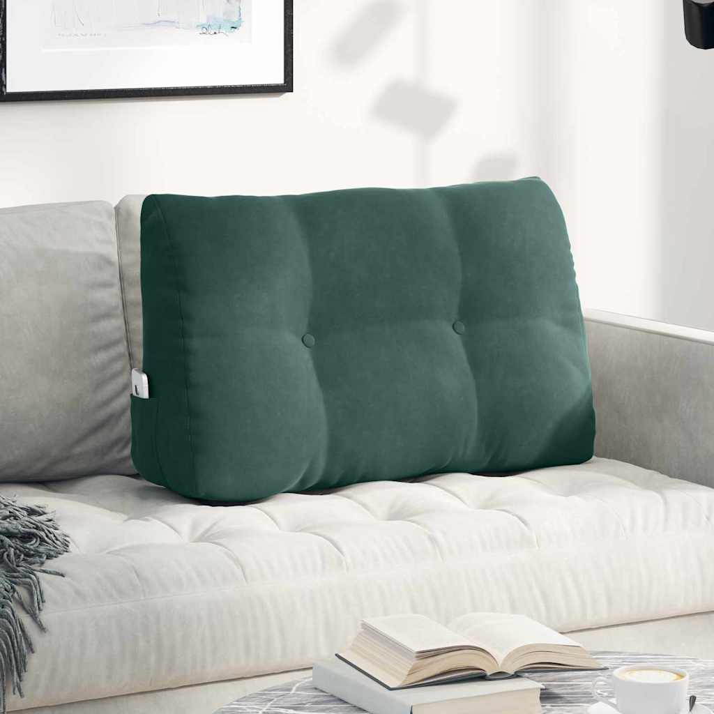 Vidaxx coussin de dossier vert foncé 80 x 24 x 50 cm velours