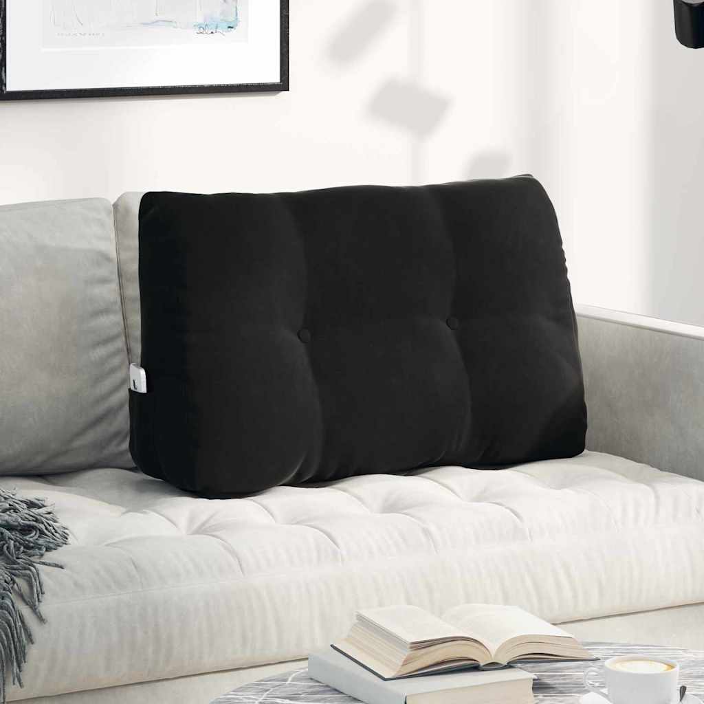 Vidaxx coussin de dossier noir 80 x 24 x 50 cm velours