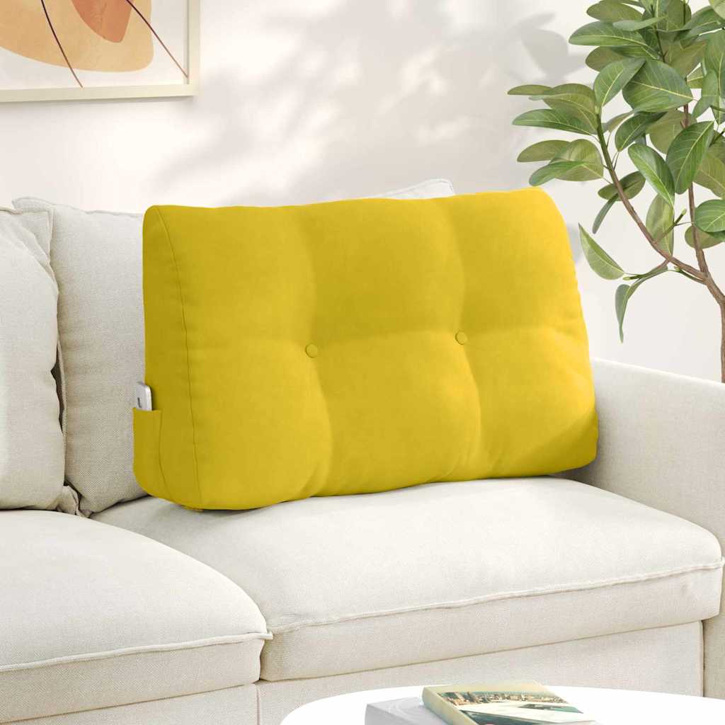 Vidaxx coussin de dossier jaune 80 x 24 x 50 cm velours