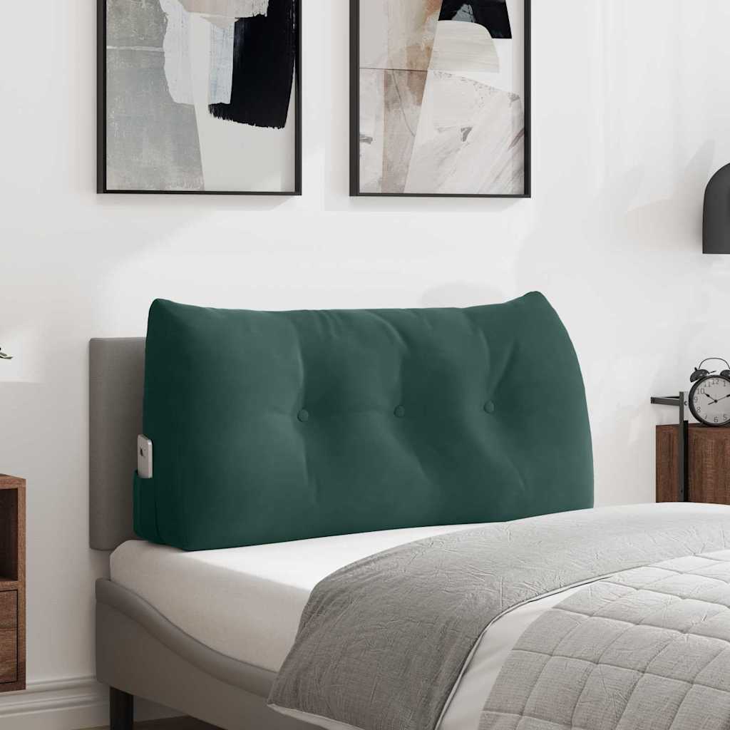 Vidaxx coussin de dossier vert foncé 100 x 24 x 50 cm velours