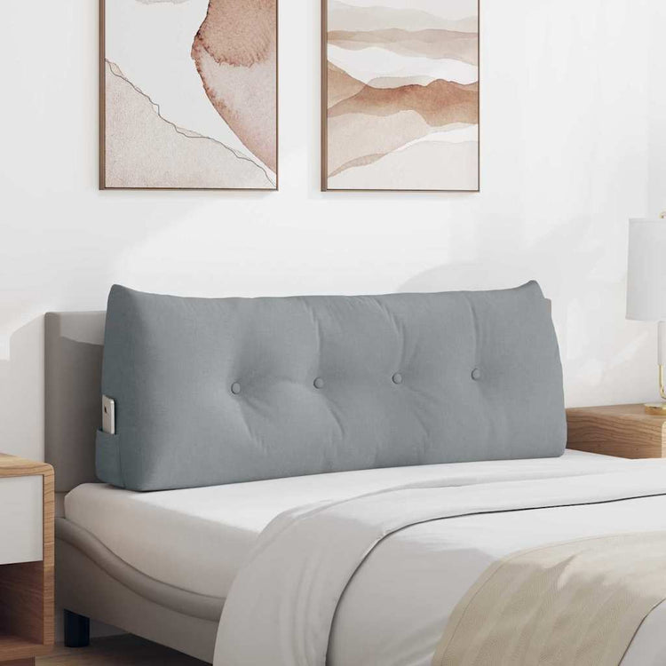 Vidaxx coussin de dossier gris clair 120 x 24 x 50 cm tissu