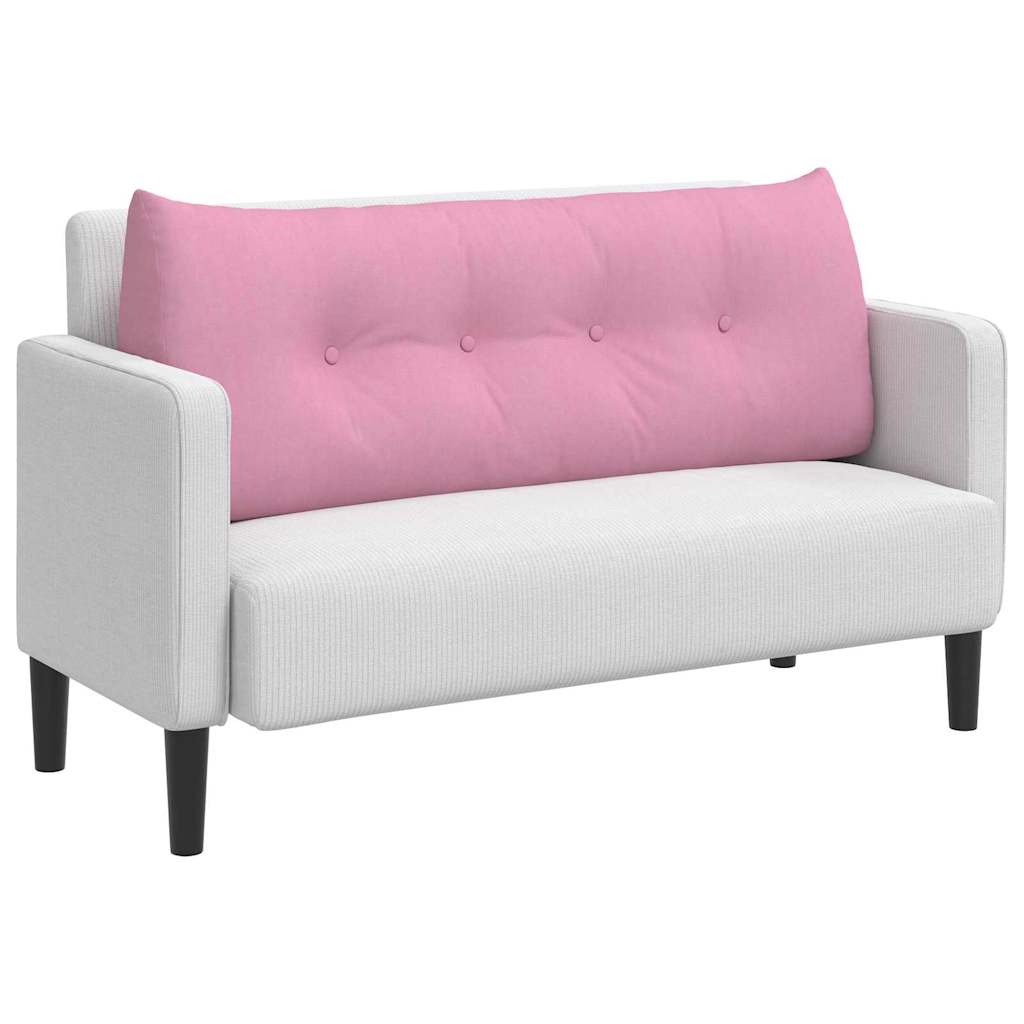 VidaXL coussin de dossier rose 120 x 24 x 50 cm tissu