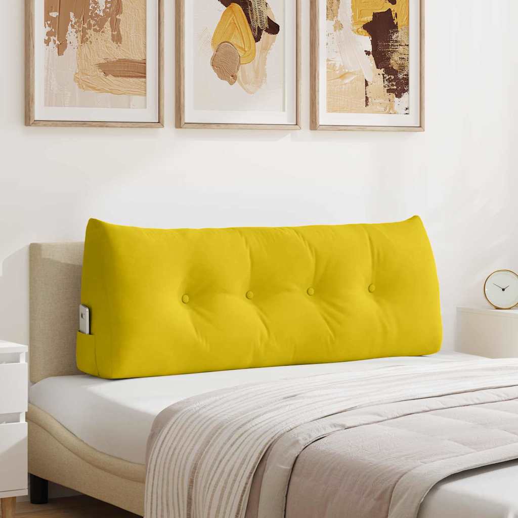 Vidaxx coussin de dossier jaune 120 x 24 x 50 cm velours