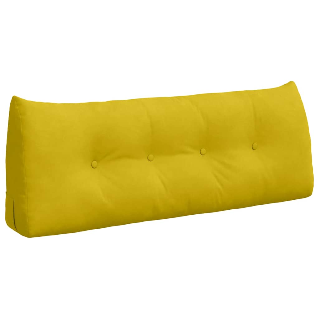 Vidaxx coussin de dossier jaune 120 x 24 x 50 cm velours