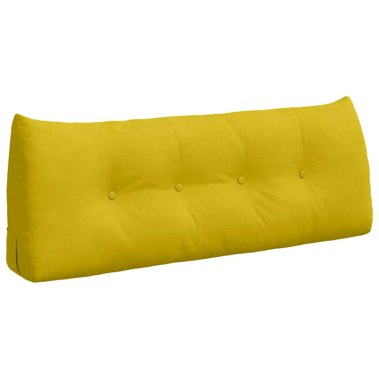 Vidaxx coussin de dossier jaune 120 x 24 x 50 cm velours