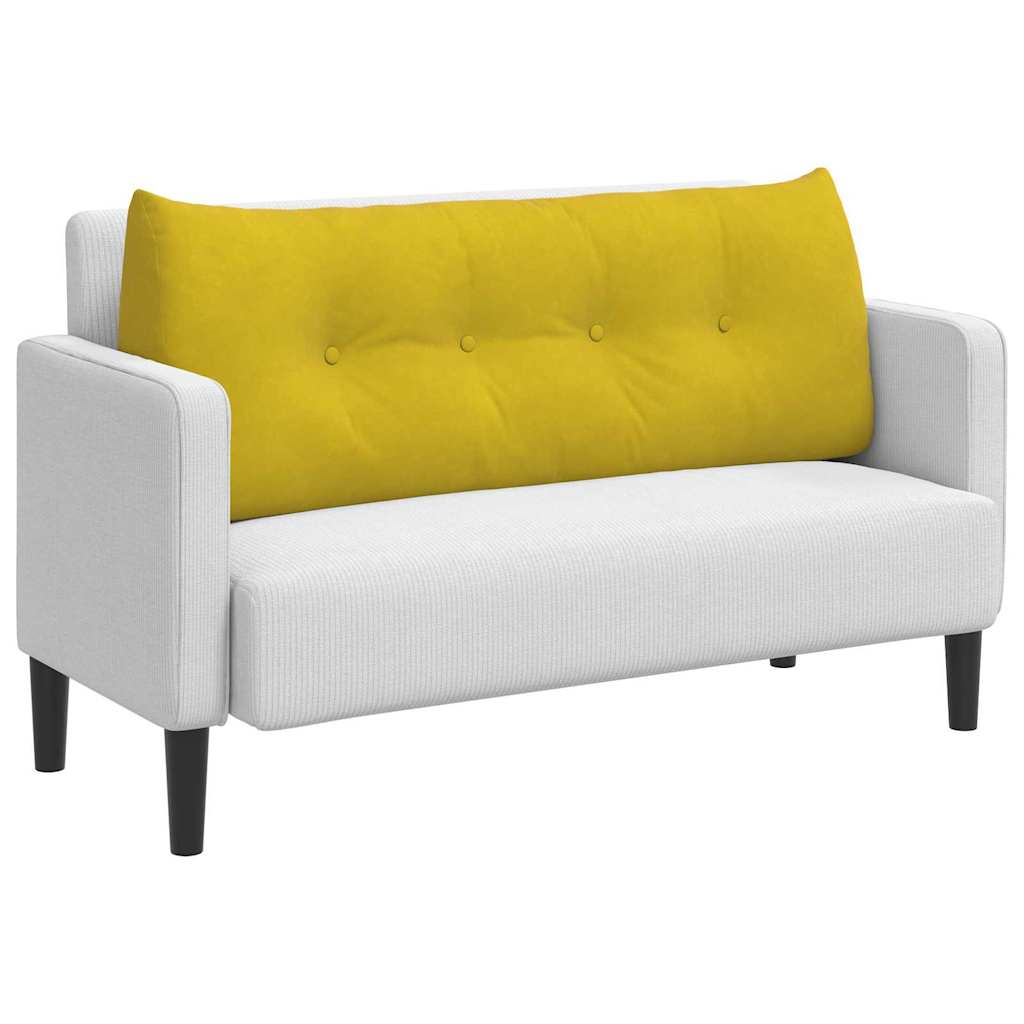 Vidaxx coussin de dossier jaune 120 x 24 x 50 cm velours