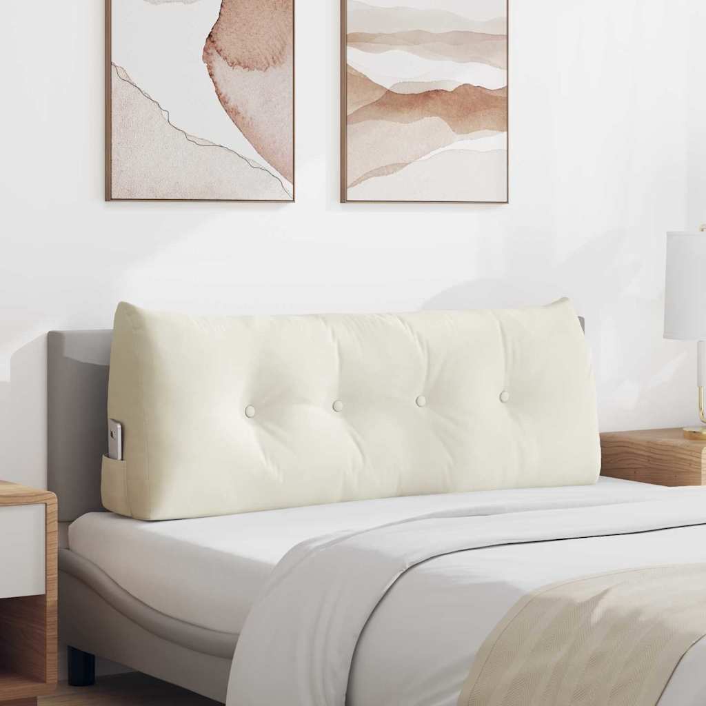 Vidaxx coussin de dossier crème 120 x 24 x 50 cm velours