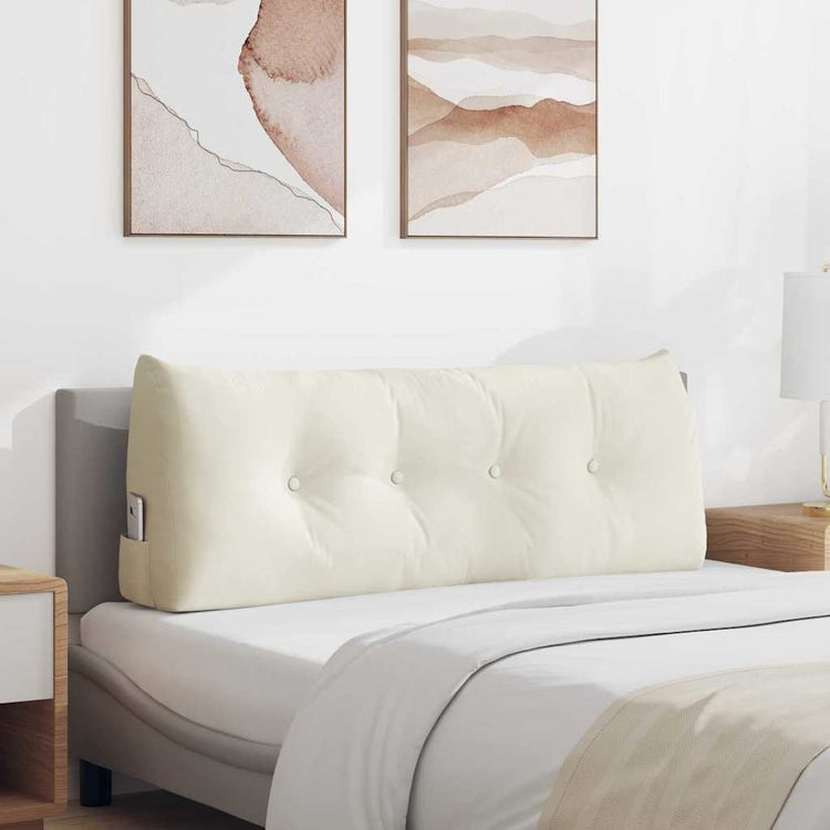 Vidaxx coussin de dossier crème 120 x 24 x 50 cm velours