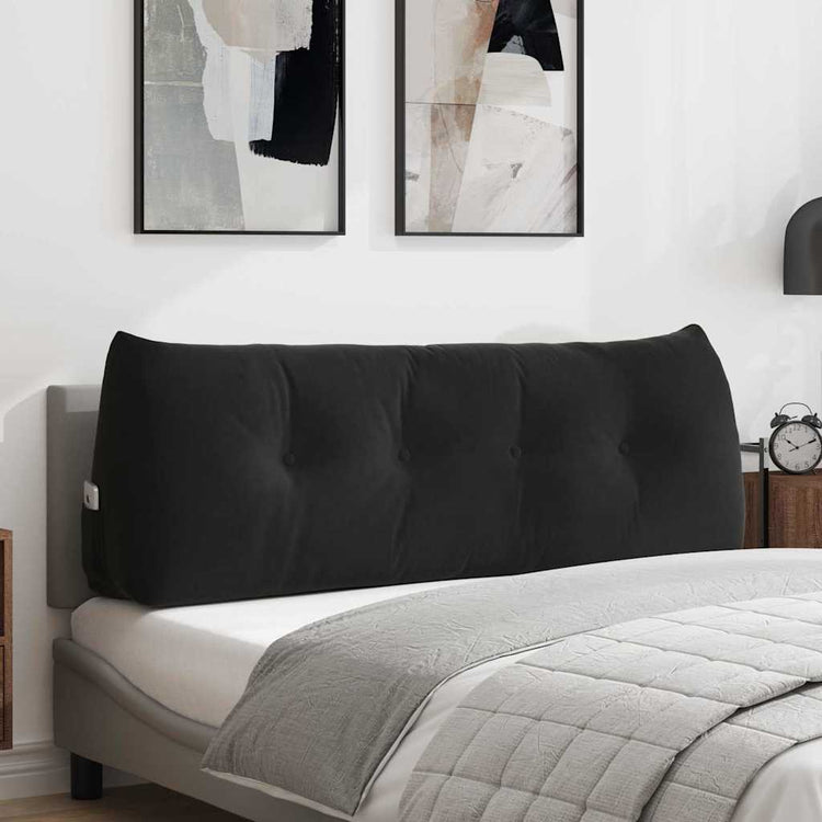 Vidaxx coussin de dossier noir 140 x 24 x 50 cm velours