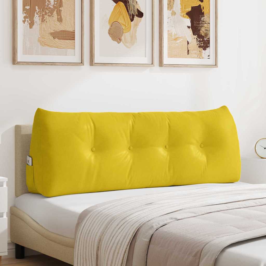Vidaxx coussin de dossier jaune 140 x 24 x 50 cm velours