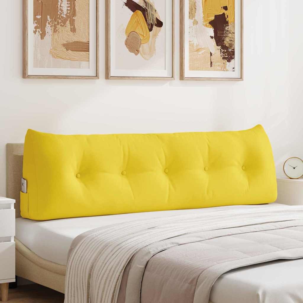 Vidaxx coussin de dossier jaune clair 160 x 24 x 50 cm tissu