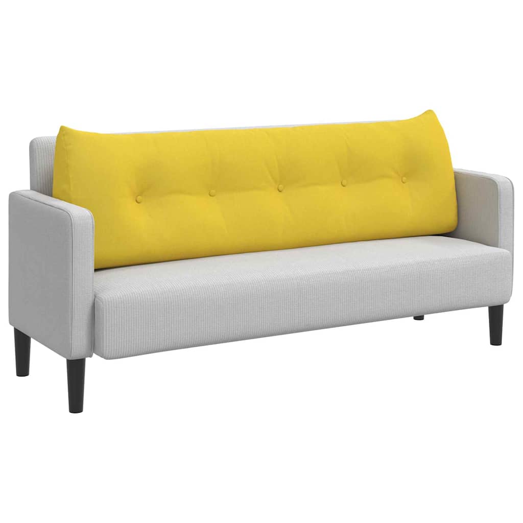 Vidaxx coussin de dossier jaune clair 160 x 24 x 50 cm tissu