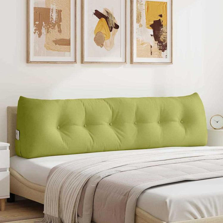 VidaXL coussin de dossier vert clair 180 x 24 x 50 cm tissu