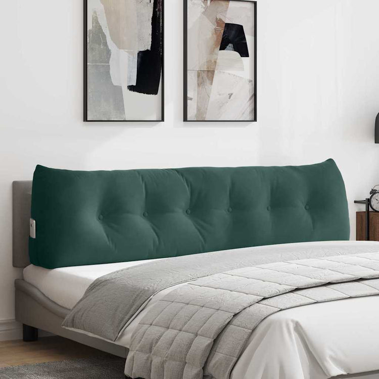 Vidaxx coussin de dossier vert foncé 180 x 24 x 50 cm velours