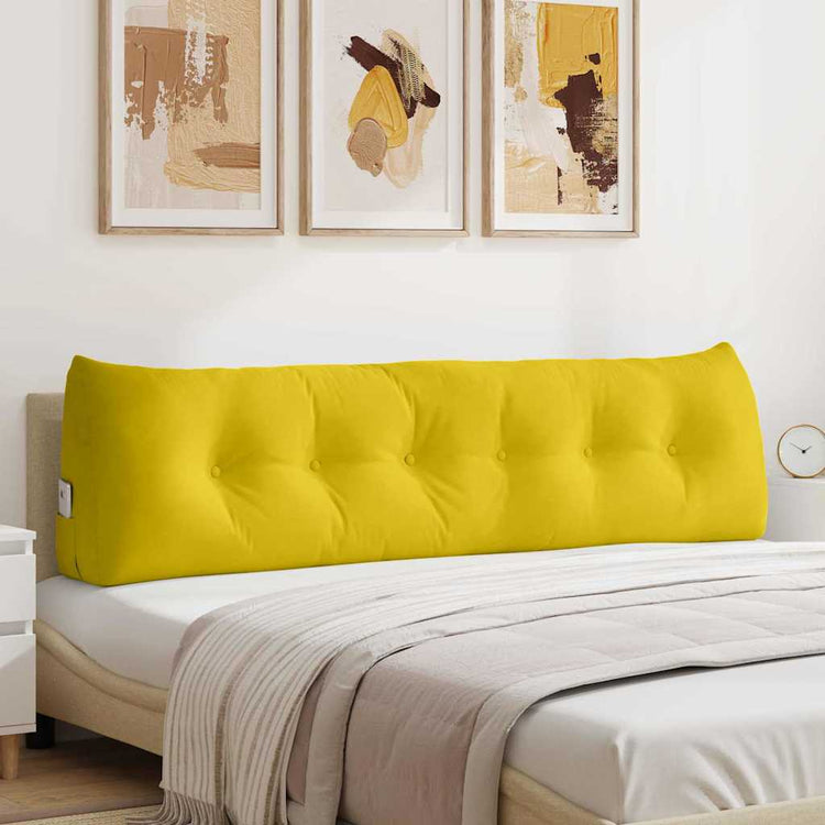Vidaxx coussin de dossier jaune 180 x 24 x 50 cm velours