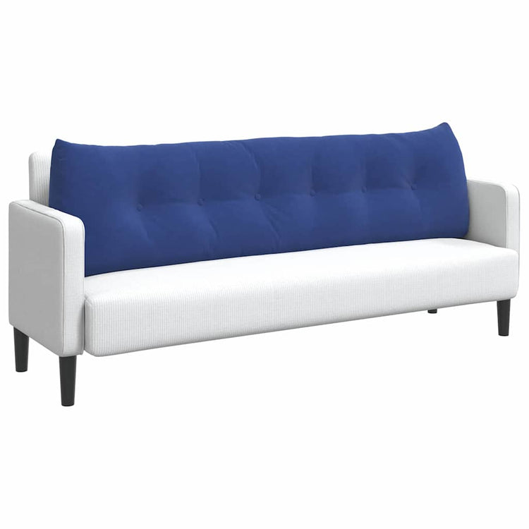 Vidaxx coussin de dossier police bleu 180 x 24 x 50 cm velours