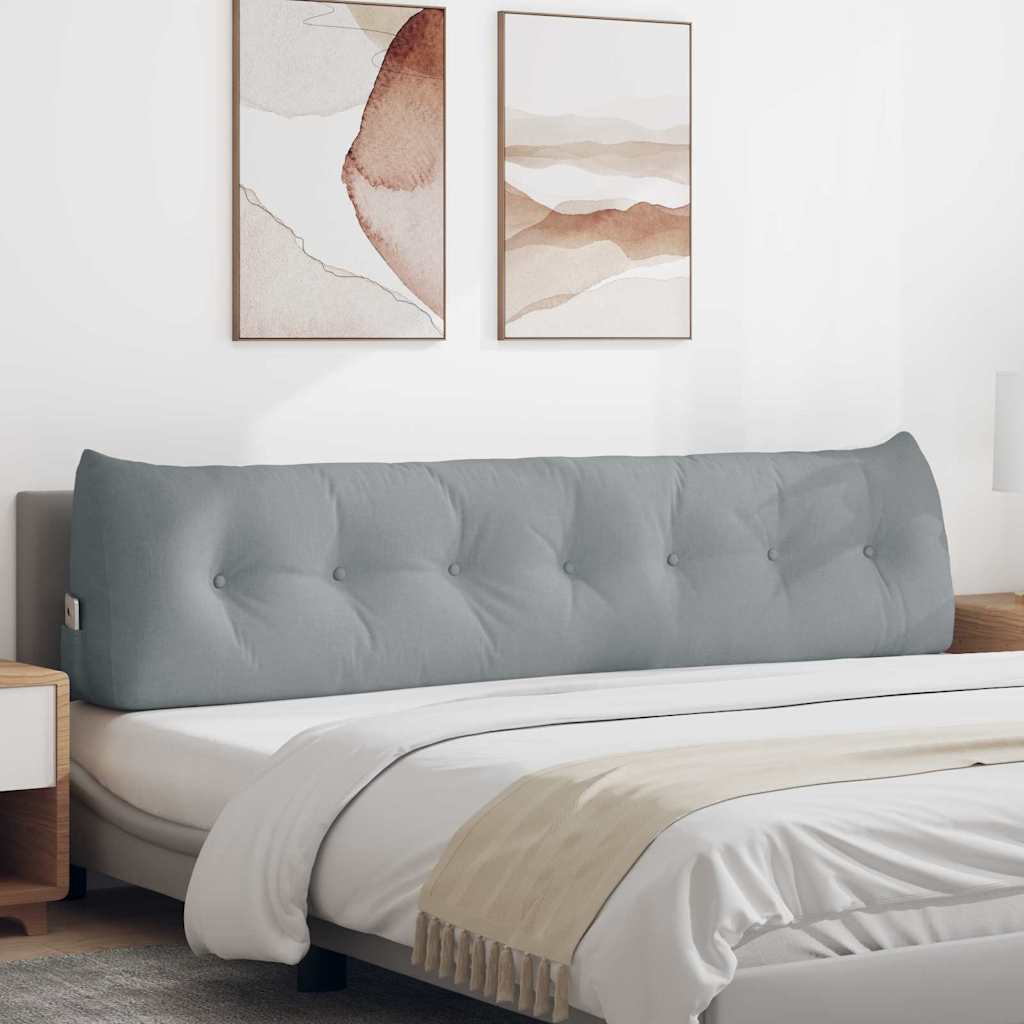 Vidaxx coussin de dossier gris clair 200 x 24 x 50 cm tissu
