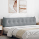 Vidaxx coussin de dossier gris clair 200 x 24 x 50 cm tissu
