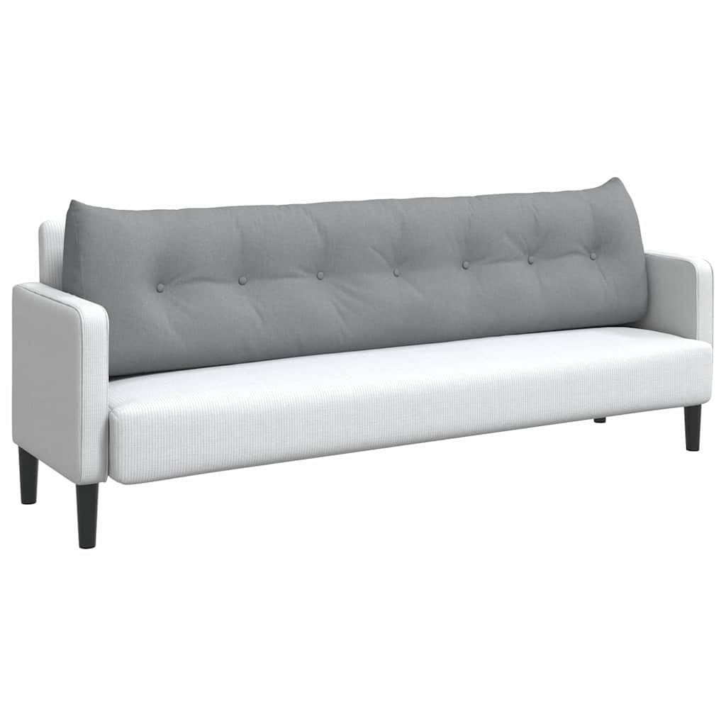 Vidaxx coussin de dossier gris clair 200 x 24 x 50 cm tissu