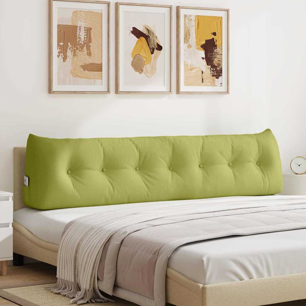 VidaXL coussin de dossier vert clair 200 x 24 x 50 cm tissu