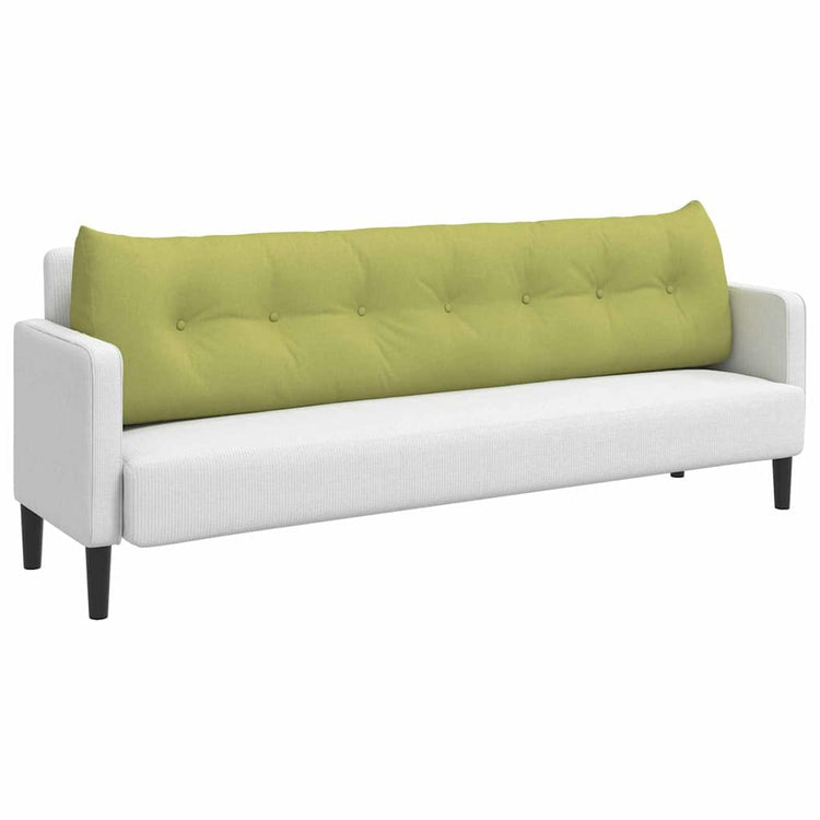 VidaXL coussin de dossier vert clair 200 x 24 x 50 cm tissu