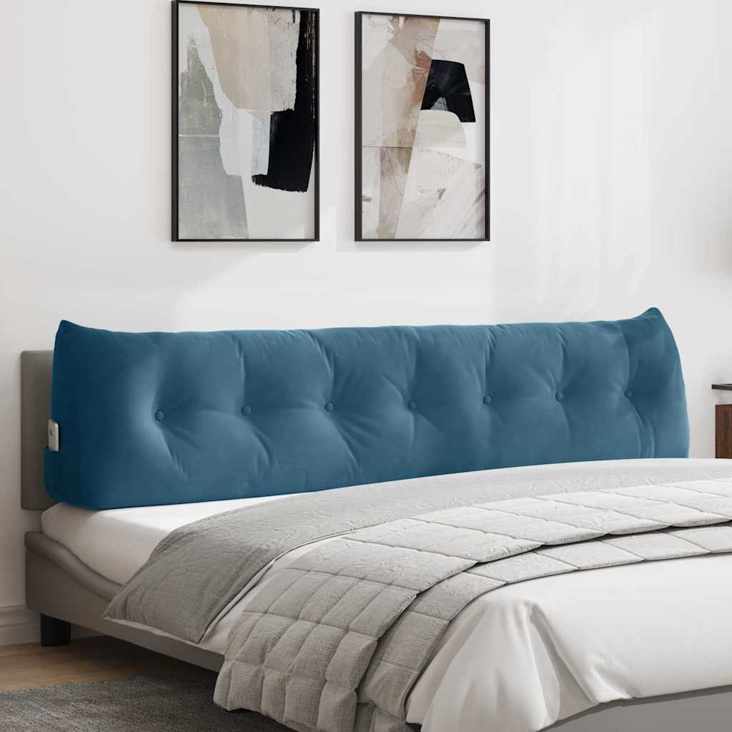 Vidaxx coussin de dossier bleu 200 x 24 x 50 cm velours