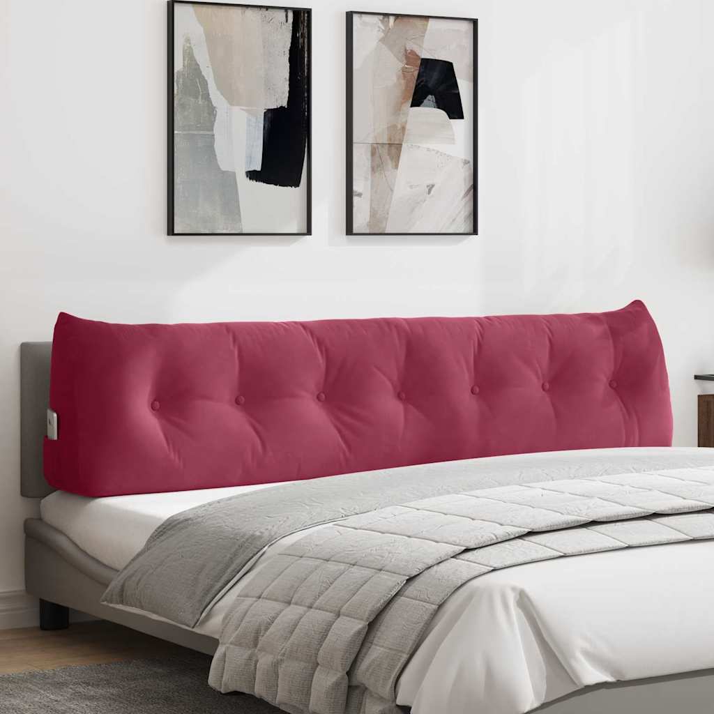 Vidaxx coussin de dossier rouge vin 200 x 24 x 50 cm velours