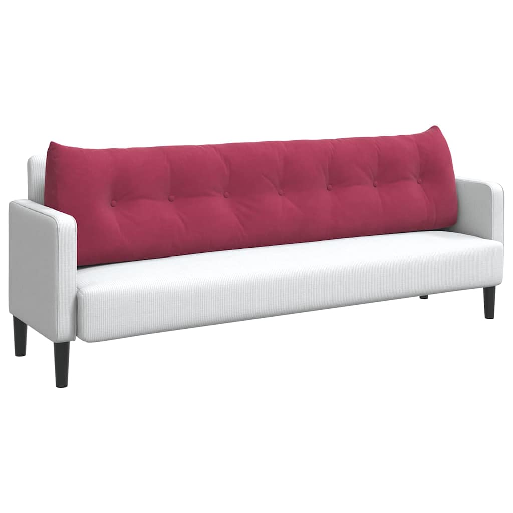 Vidaxx coussin de dossier rouge vin 200 x 24 x 50 cm velours