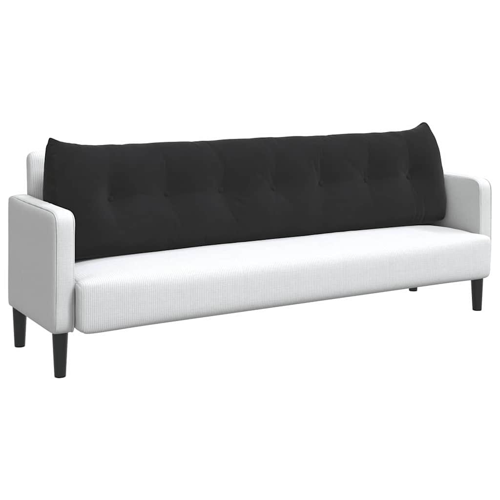 Vidaxx coussin de dossier noir 200 x 24 x 50 cm velours