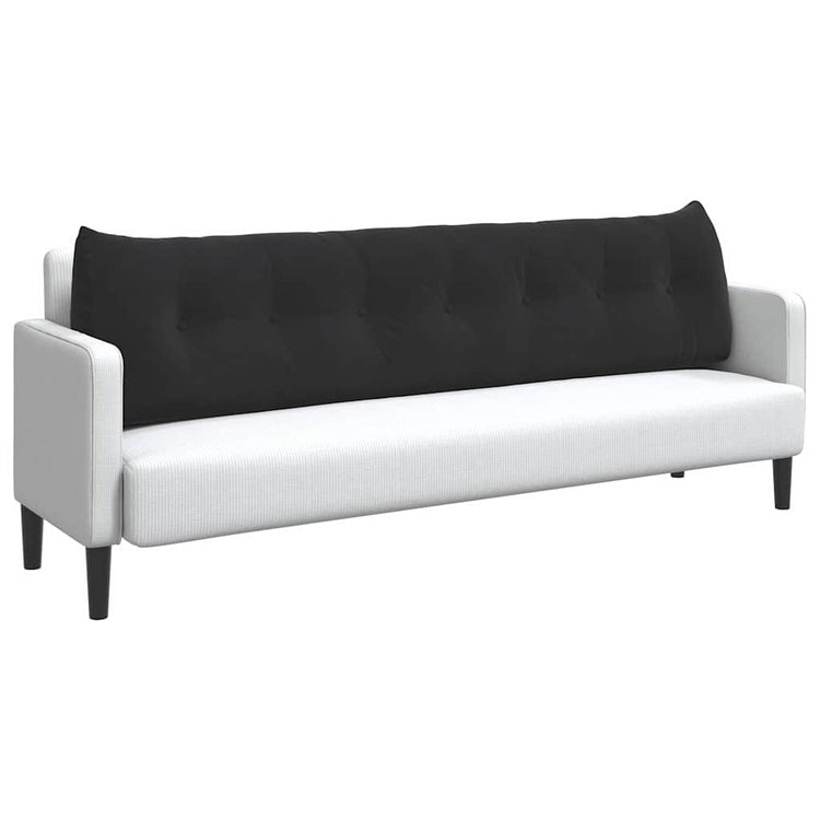 Vidaxx coussin de dossier noir 200 x 24 x 50 cm velours