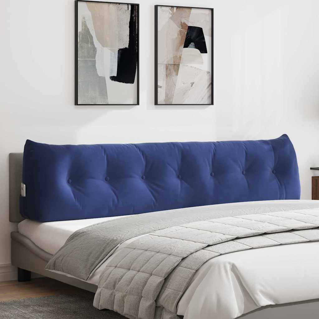 Vidaxx coussin de dossier police bleu 200 x 24 x 50 cm velours