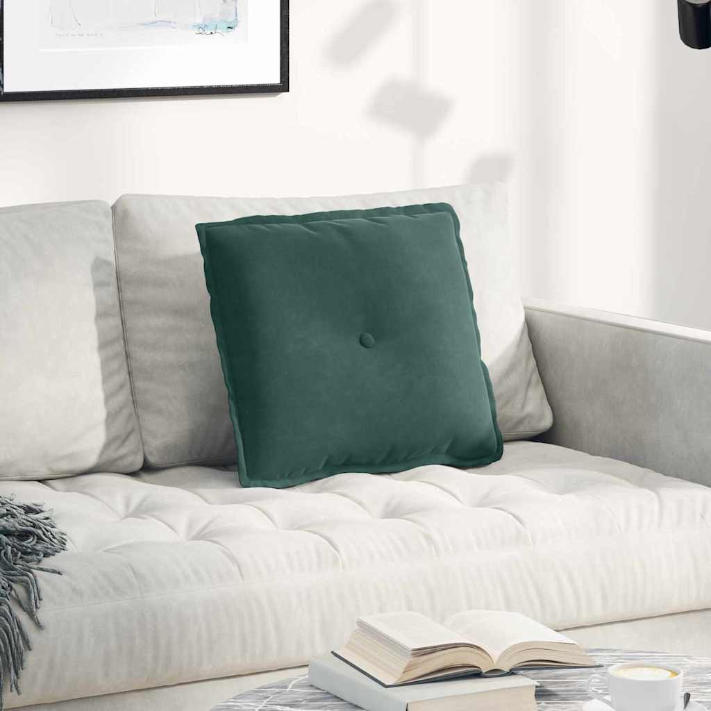 Vidaxx coussin de dossier vert foncé 50 x 45 cm tissu corde