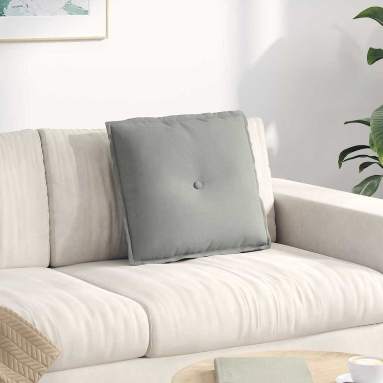 Vidaxx coussin de dossier gris clair 50 x 45 cm tissu microfibre