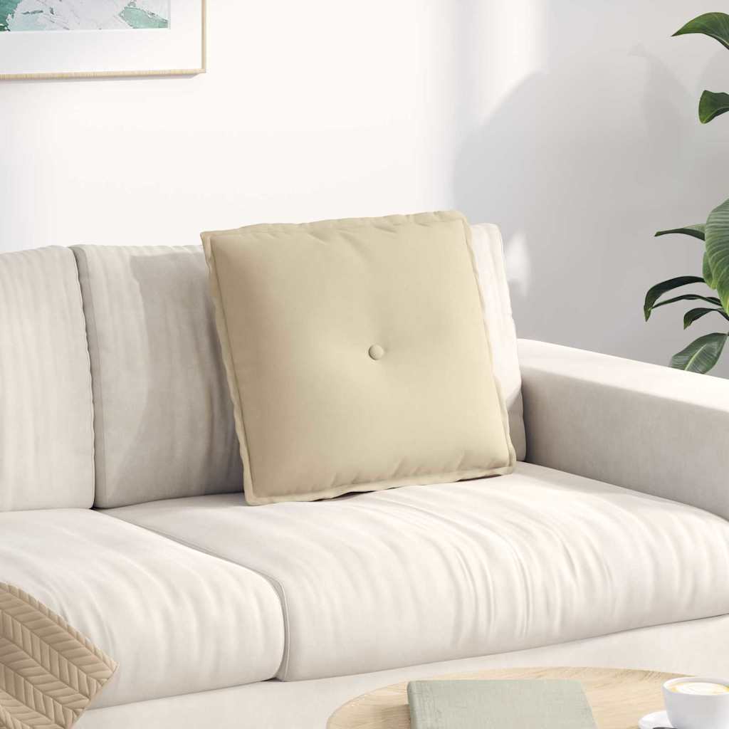 Vidaxx coussin de dossier crème 50 x 45 cm tissu microfibre
