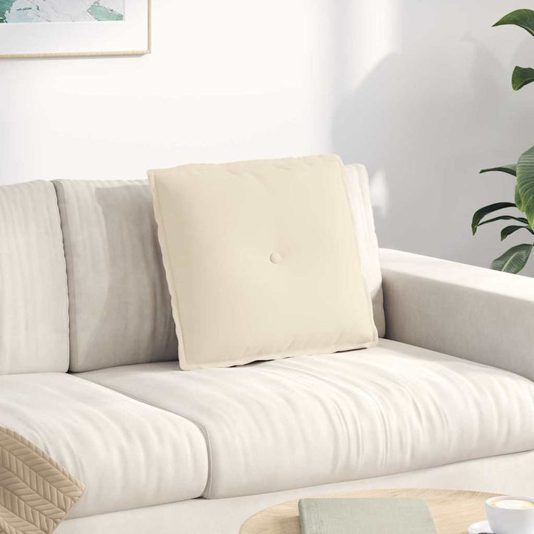 Vidaxx coussin de dossier beige 50 x 45 cm tissu microfibre