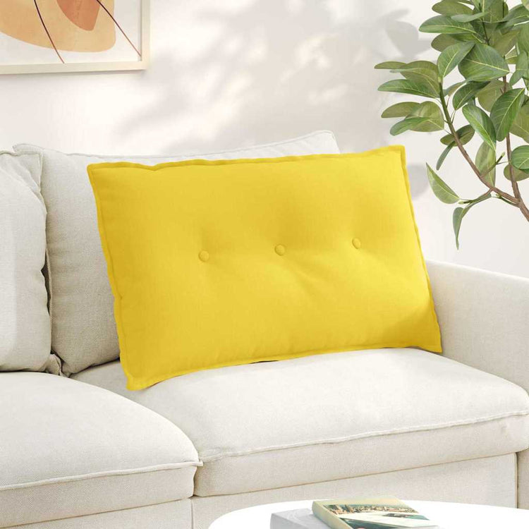 Vidaxx coussin de dossier jaune clair 80 x 19 x 50 cm tissu